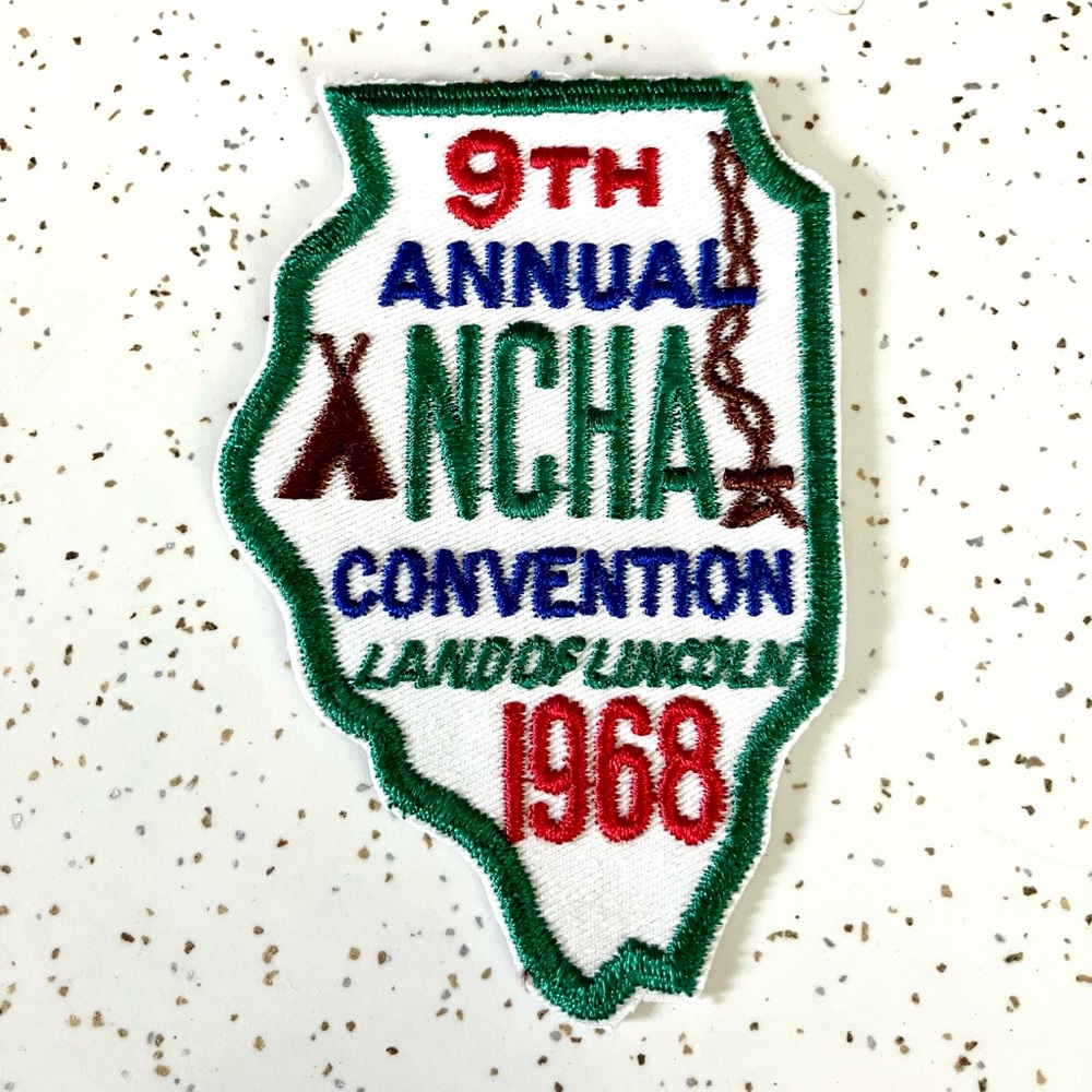 Vintage 60’s NCHA Illinois souvenir novelty embroidered patch